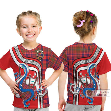 Lumsden Modern Tartan Kid T-Shirt with Epic Bagpipe Style