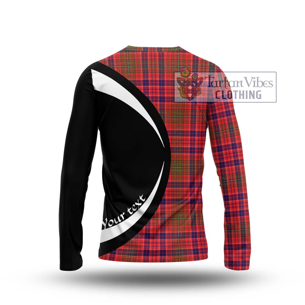 Lumsden Modern Tartan Long Sleeve T-Shirt with Family Crest Circle Style - Tartan Vibes Clothing