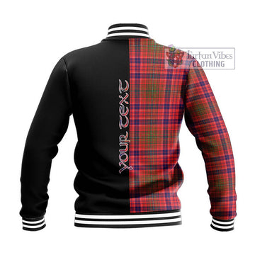 Lumsden Modern Tartan Baseball Jacket with Family Crest and Half Of Me Style