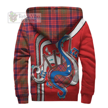 Lumsden Modern Tartan Sherpa Hoodie with Epic Bagpipe Style