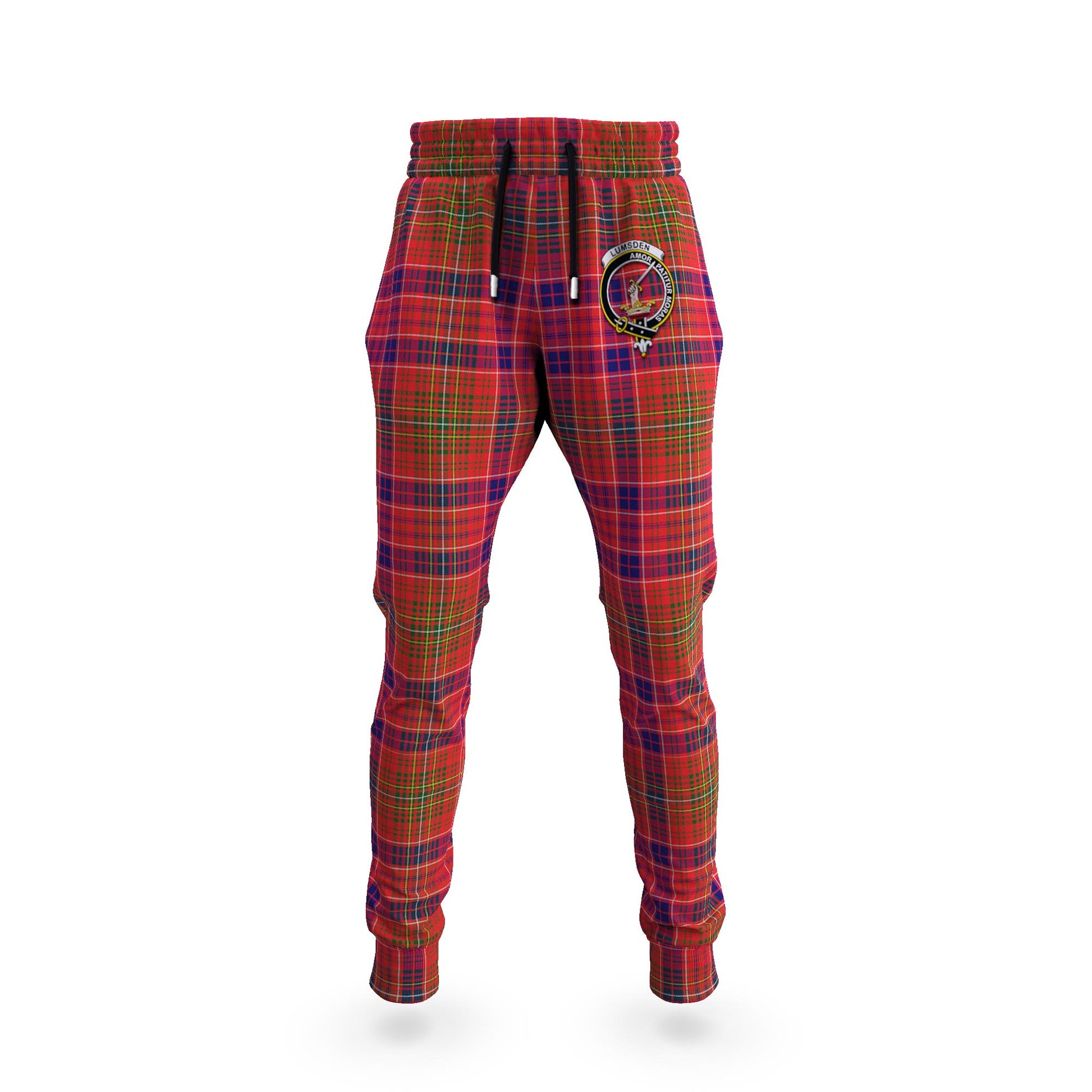 Lumsden Modern Tartan Joggers Pants with Family Crest 5XL - Tartan Vibes Clothing