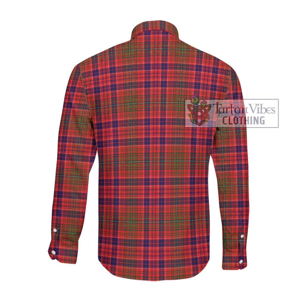 Lumsden Modern Tartan Long Sleeve Button Shirt with Family Crest DNA In Me Style - Tartanvibesclothing Shop