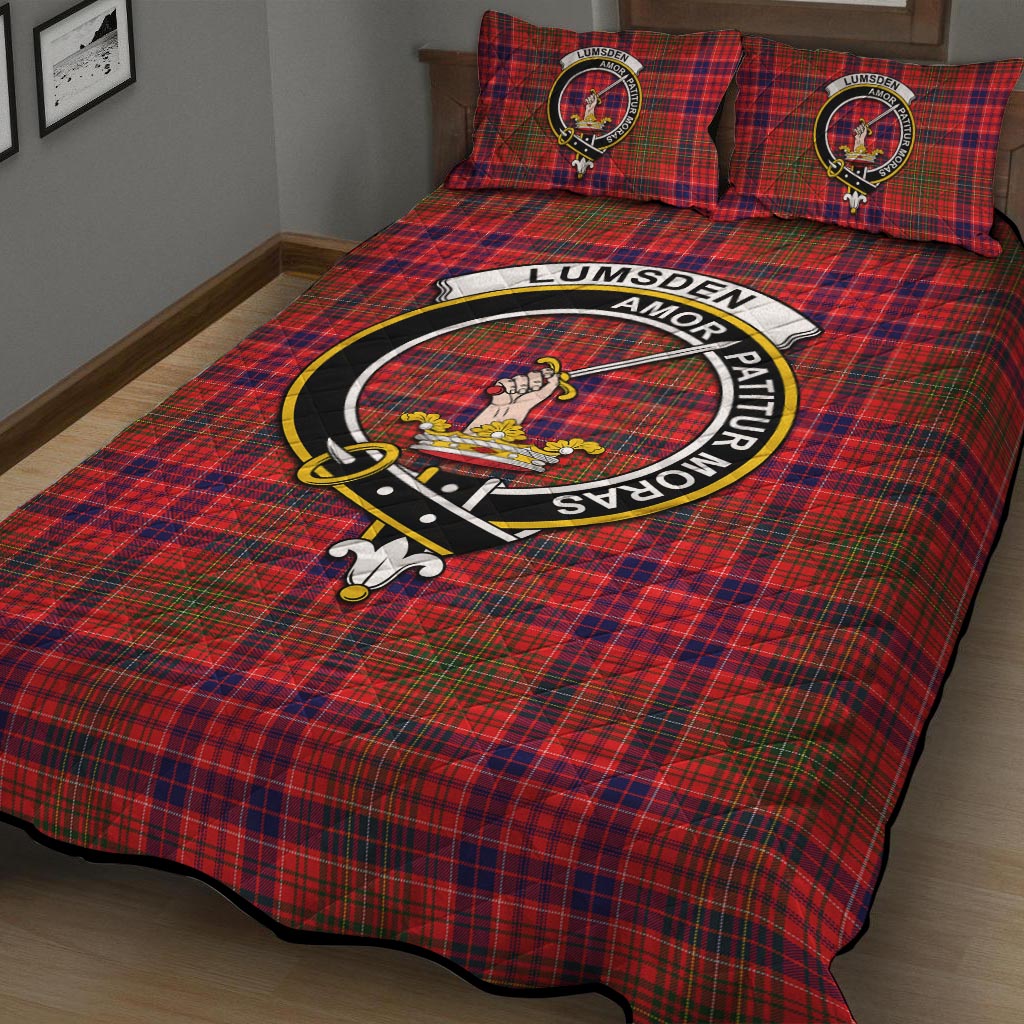 Lumsden Modern Tartan Quilt Bed Set with Family Crest - Tartan Vibes Clothing