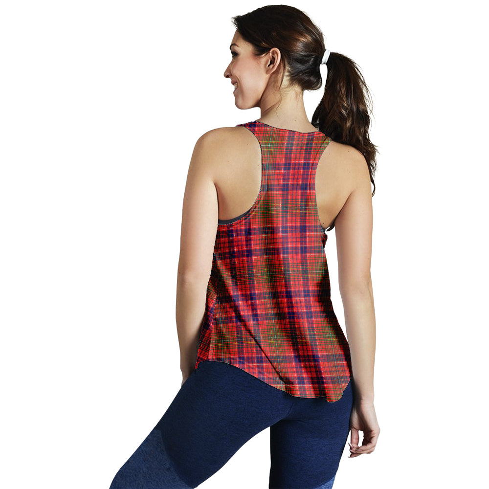 lumsden-modern-tartan-women-racerback-tanks-with-family-crest