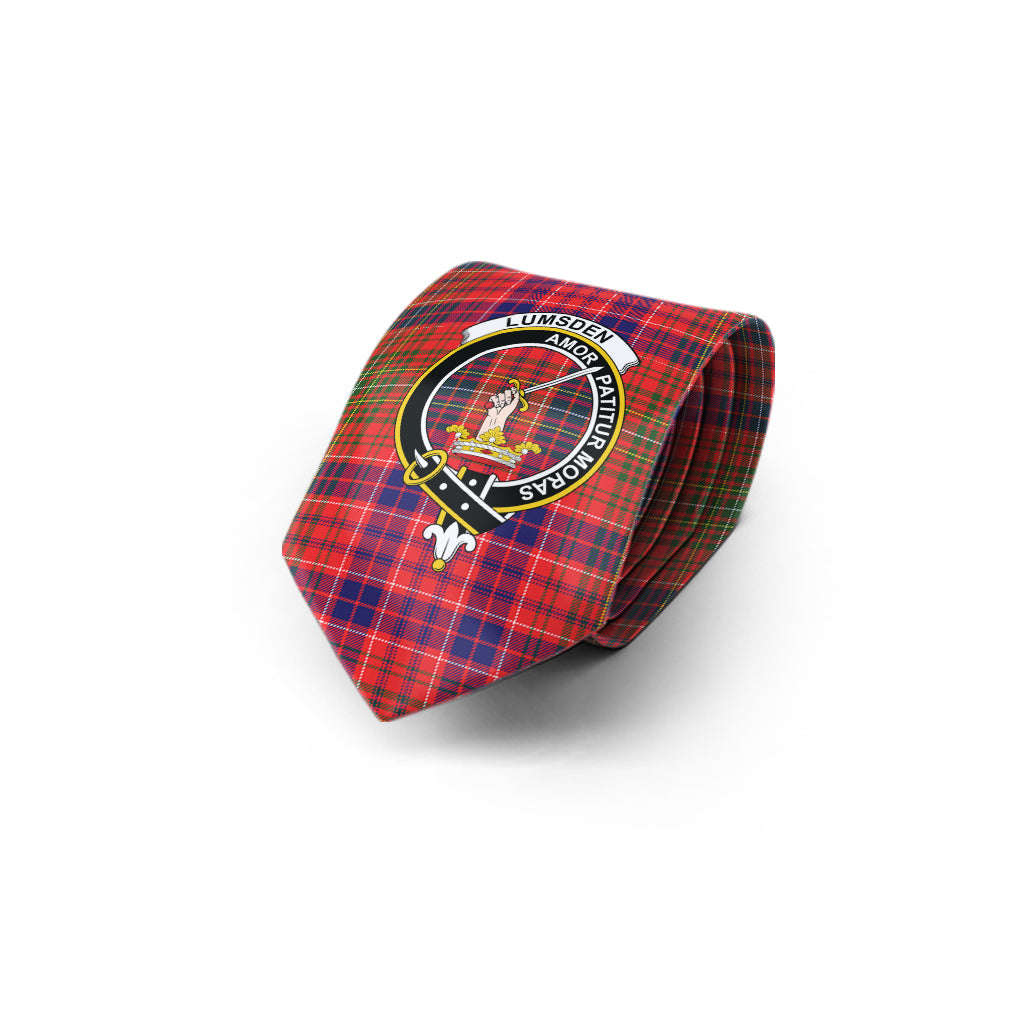 Lumsden Modern Tartan Classic Necktie with Family Crest - Tartan Vibes Clothing