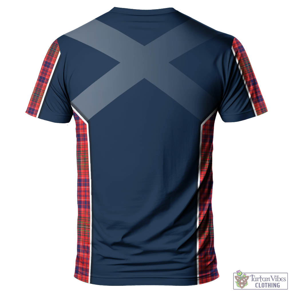 Tartan Vibes Clothing Lumsden Modern Tartan T-Shirt with Family Crest and Lion Rampant Vibes Sport Style