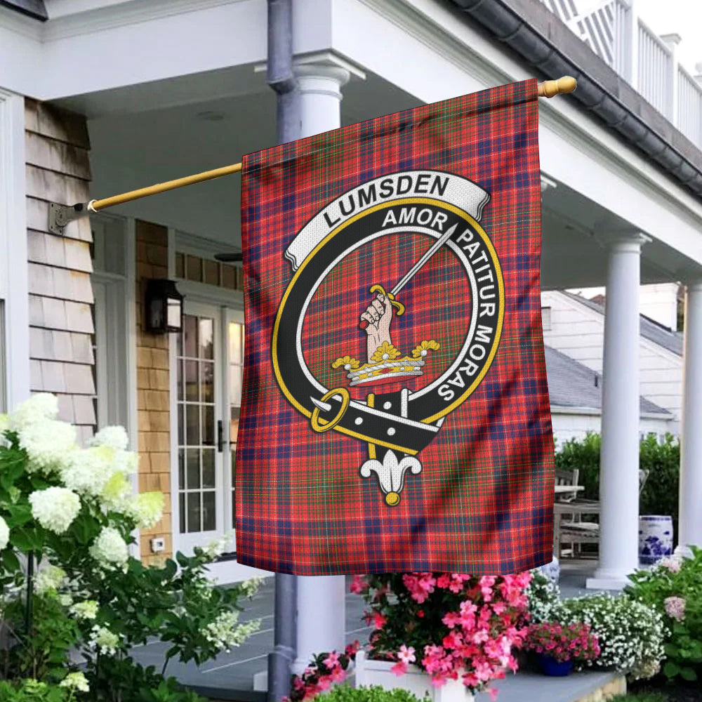 Lumsden Modern Tartan Flag with Family Crest - Tartan Vibes Clothing