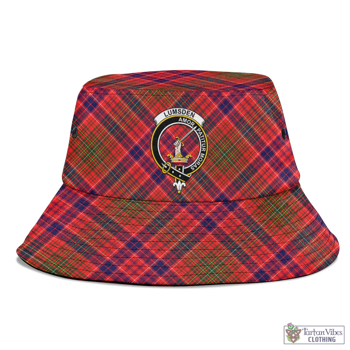 Tartan Vibes Clothing Lumsden Modern Tartan Bucket Hat with Family Crest