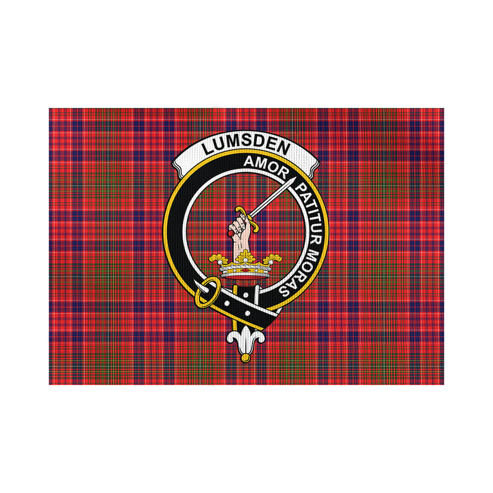 Lumsden Modern Tartan Flag with Family Crest - Tartan Vibes Clothing