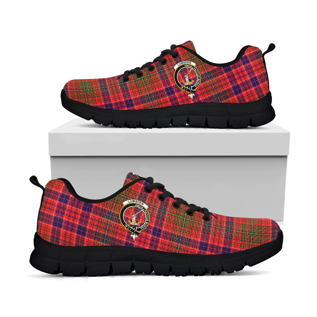 Lumsden Modern Tartan Sneakers with Family Crest - Tartan Vibes Clothing