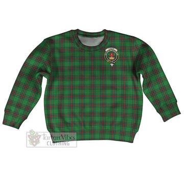 Lundin Tartan Kid Ugly Sweater with Family Crest Kid - Tartan Vibes Clothing