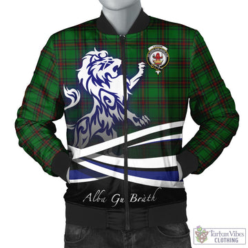 Lundin Tartan Bomber Jacket with Alba Gu Brath Regal Lion Emblem