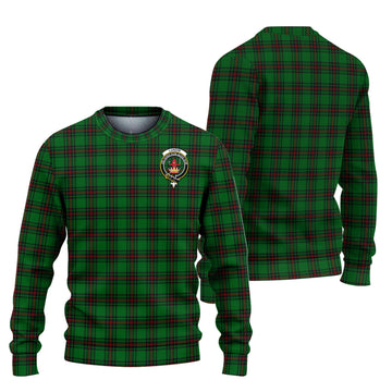 Lundin Tartan Knitted Sweater with Family Crest