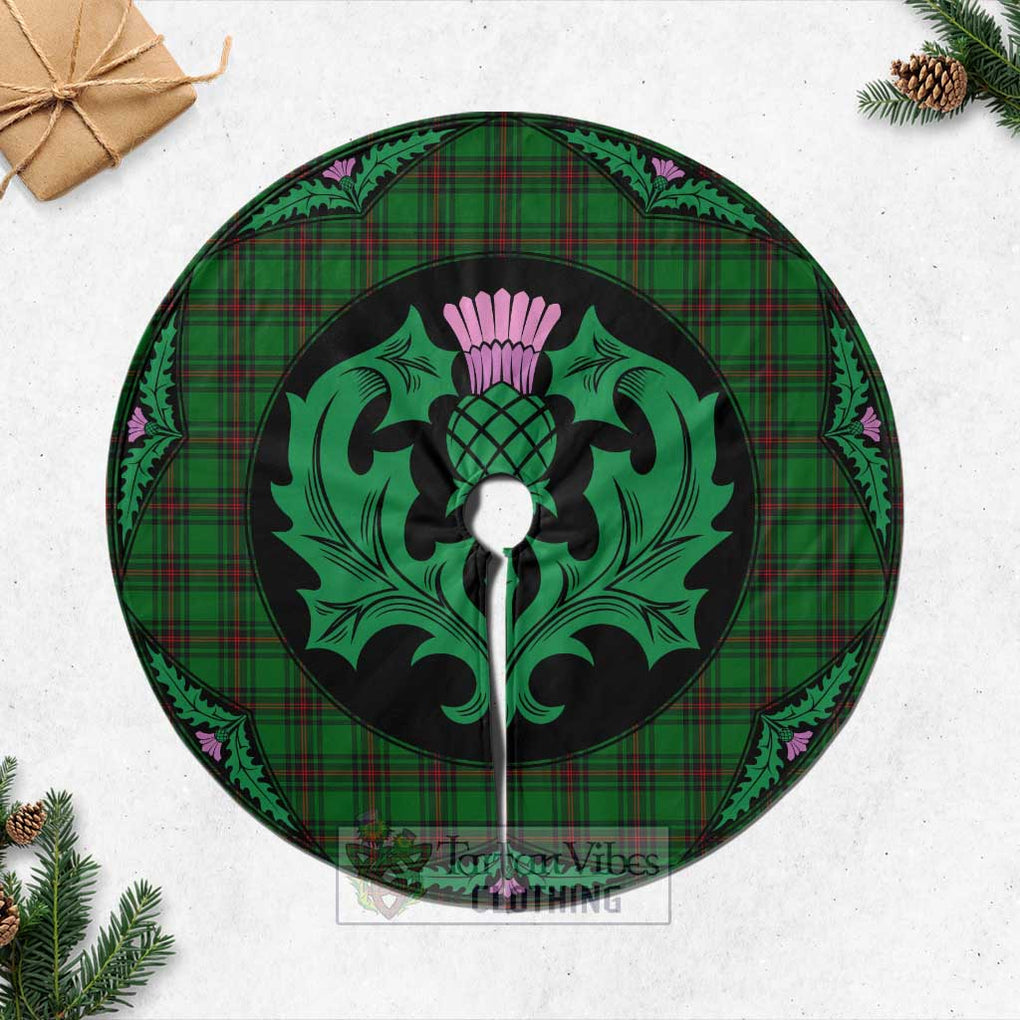 Lundin Tartan Christmas Tree Skirt Scottish Thistle Style Casual Tree Skirts - Tartan Vibes Clothing