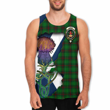 Lundin Tartan Family Crest Men's Tank Top Scottish Thistle Celtic Inspired Men - Tartan Vibes Clothing