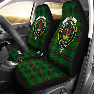 Lundin Tartan Car Seat Cover with Family Crest