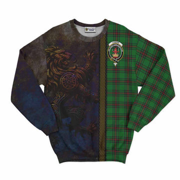 Lundin Tartan Family Crest Sweatshirt Alba Gu Brath Be Brave Lion Ancient Style Unisex - Tartan Vibes Clothing