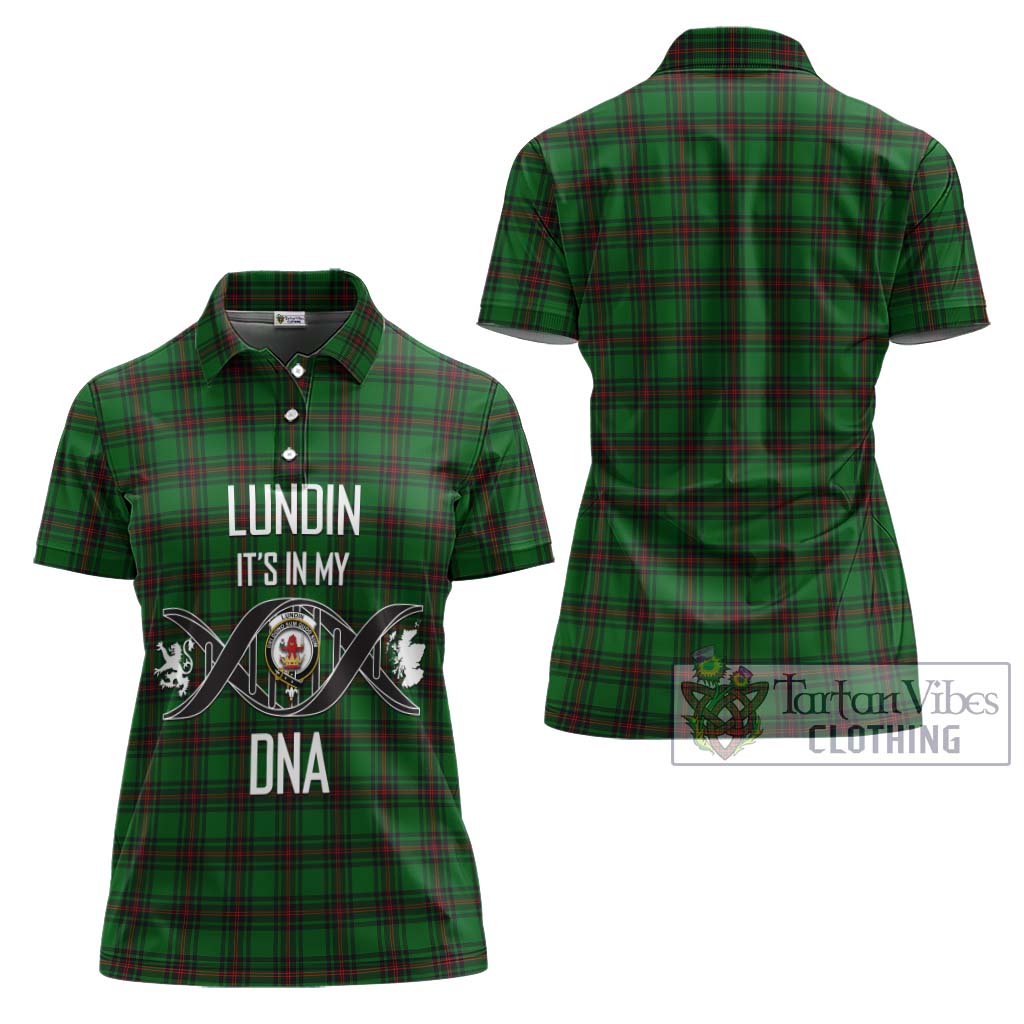 Tartan Vibes Clothing Lundin Tartan Women's Polo Shirt with Family Crest DNA In Me Style