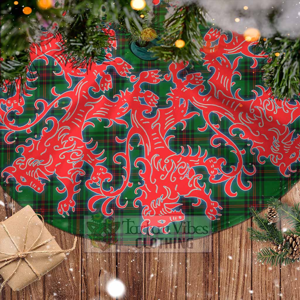 Lundin Tartan Christmas Tree Skirt Lion Rampant Style - Tartan Vibes Clothing