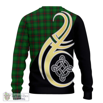Lundin Tartan Ugly Sweater with Family Crest and Celtic Symbol Style - Tartan Vibes Clothing