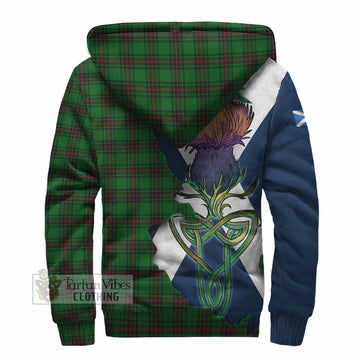 Lundin Tartan Family Crest Sherpa Hoodie Scottish Thistle Celtic Inspired - Tartan Vibes Clothing