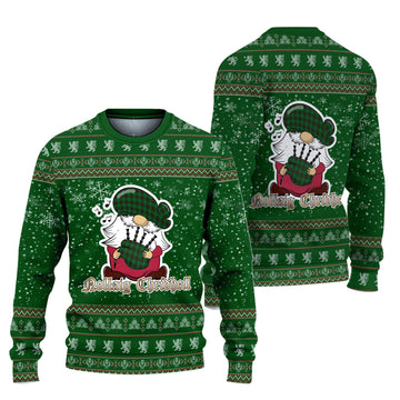 Lundin Clan Christmas Family Knitted Sweater with Funny Gnome Playing Bagpipes