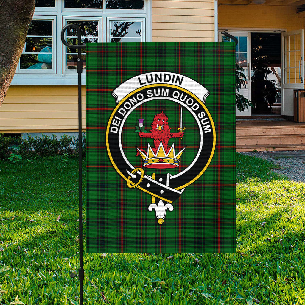 Lundin Tartan Flag with Family Crest - Tartan Vibes Clothing