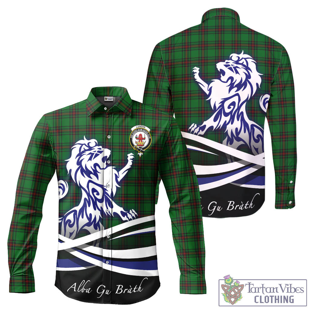 lundin-tartan-long-sleeve-button-up-shirt-with-alba-gu-brath-regal-lion-emblem