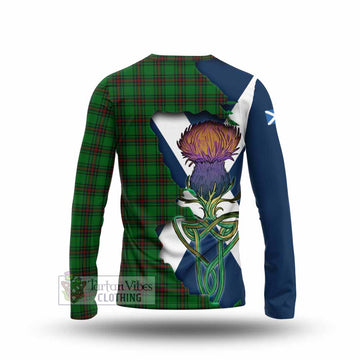 Lundin Tartan Family Crest Long Sleeve T-Shirt Scottish Thistle Celtic Inspired - Tartan Vibes Clothing