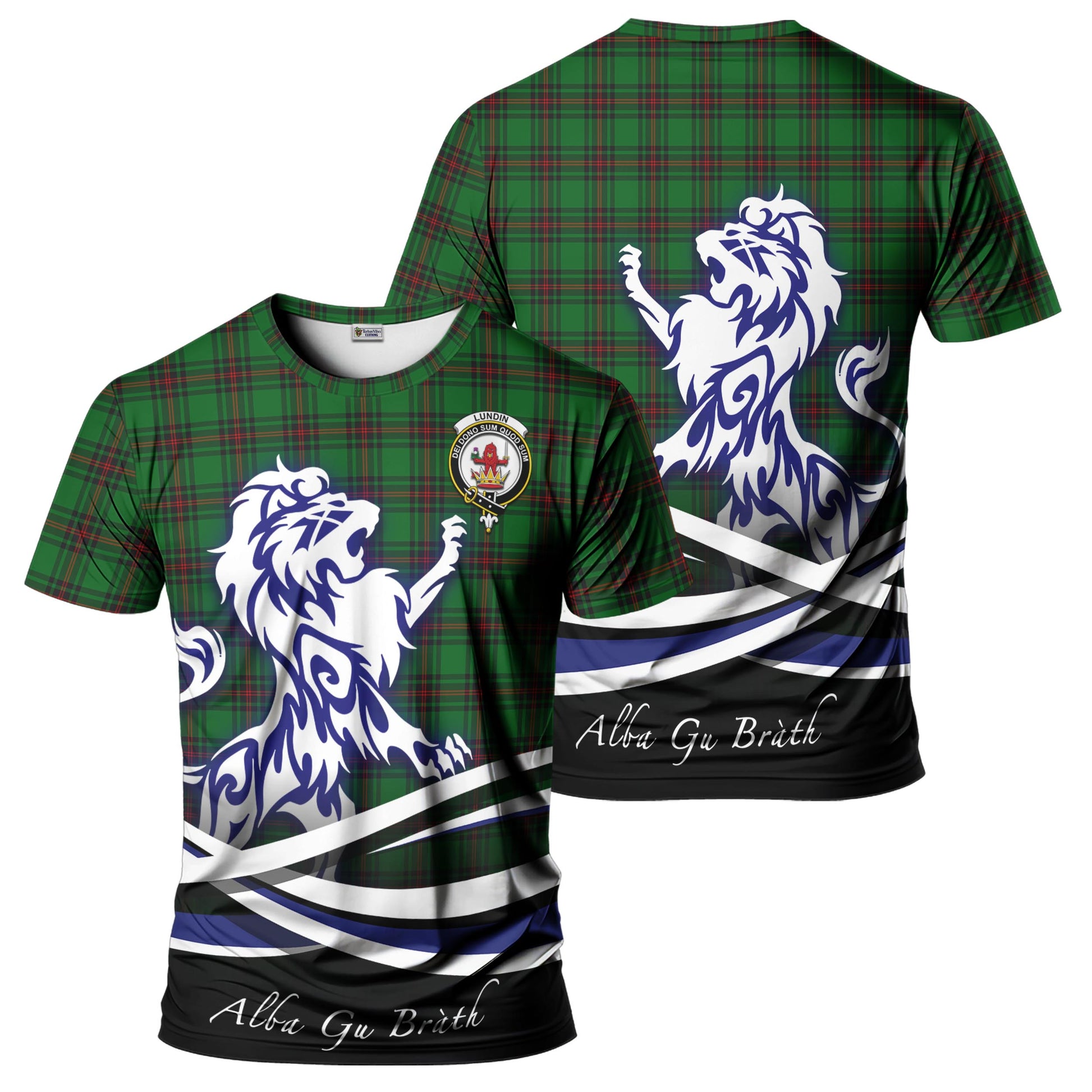 lundin-tartan-t-shirt-with-alba-gu-brath-regal-lion-emblem