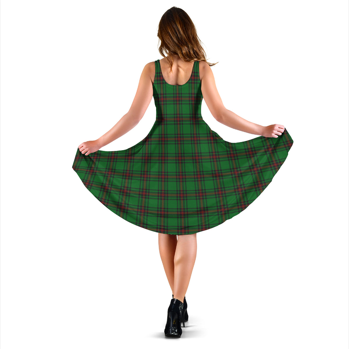 Lundin Tartan Sleeveless Midi Womens Dress - Tartan Vibes Clothing