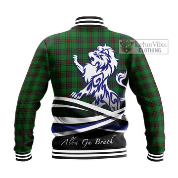 Lundin Tartan Baseball Jacket with Alba Gu Brath Regal Lion Emblem