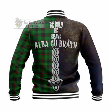 Lundin Tartan Family Crest Baseball Jacket Alba Gu Brath Be Brave Lion Ancient Style - Tartan Vibes Clothing