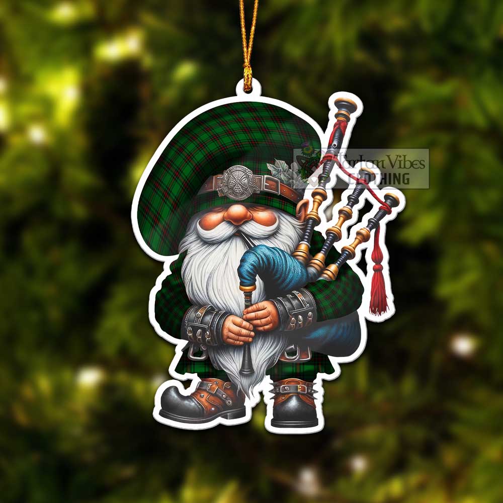Lundin Tartan Bagpiper Gnome Christmas Ornament - Tartan Vibes Clothing