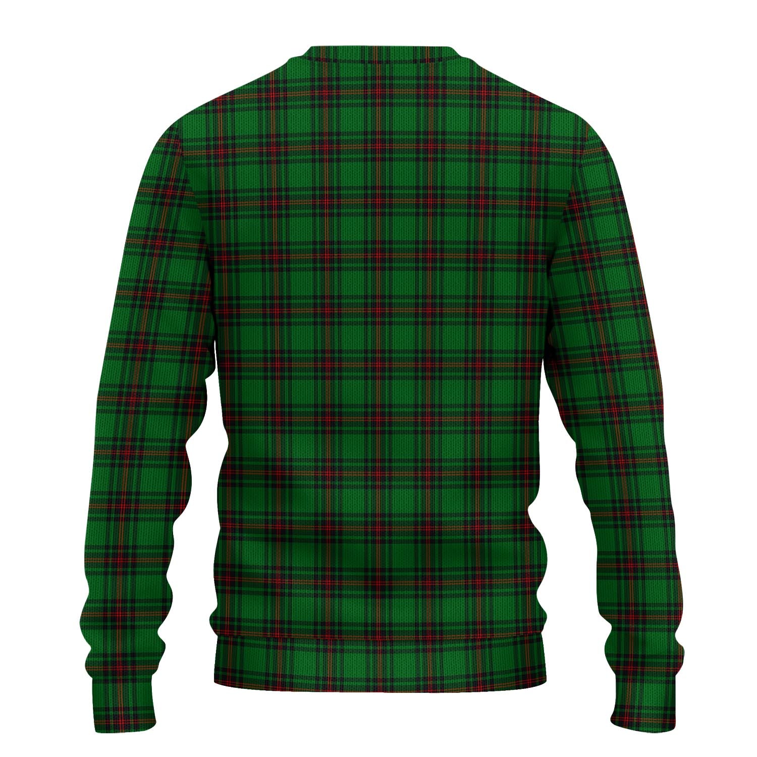 Lundin Tartan Knitted Sweater with Family Crest - Tartanvibesclothing