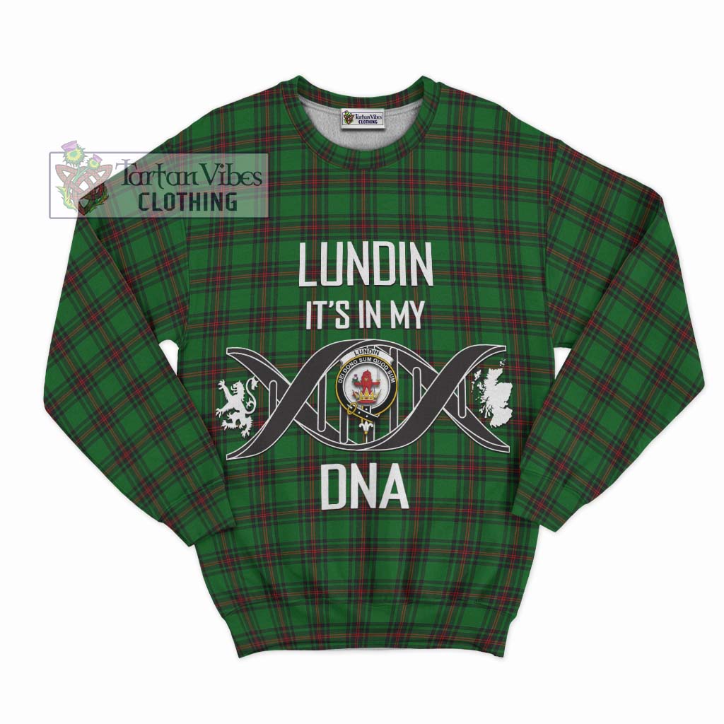 Tartan Vibes Clothing Lundin Tartan Sweatshirt with Family Crest DNA In Me Style