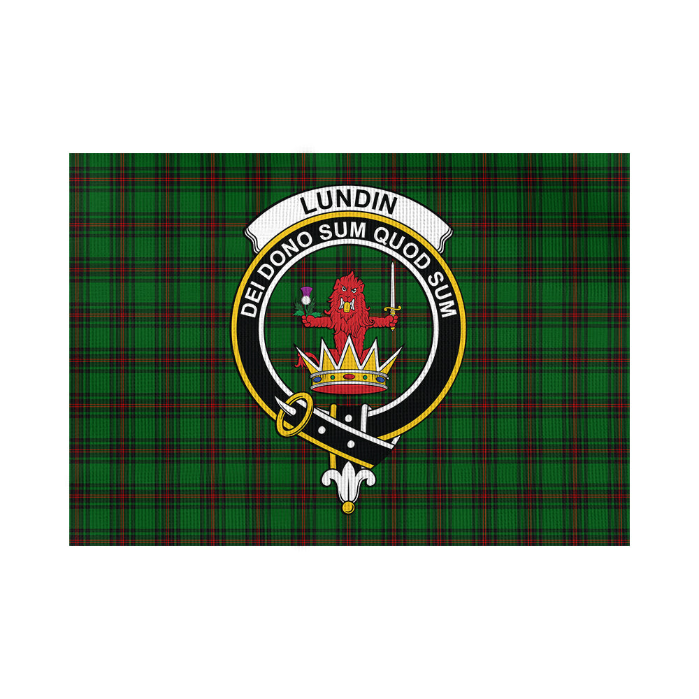 Lundin Tartan Flag with Family Crest - Tartan Vibes Clothing