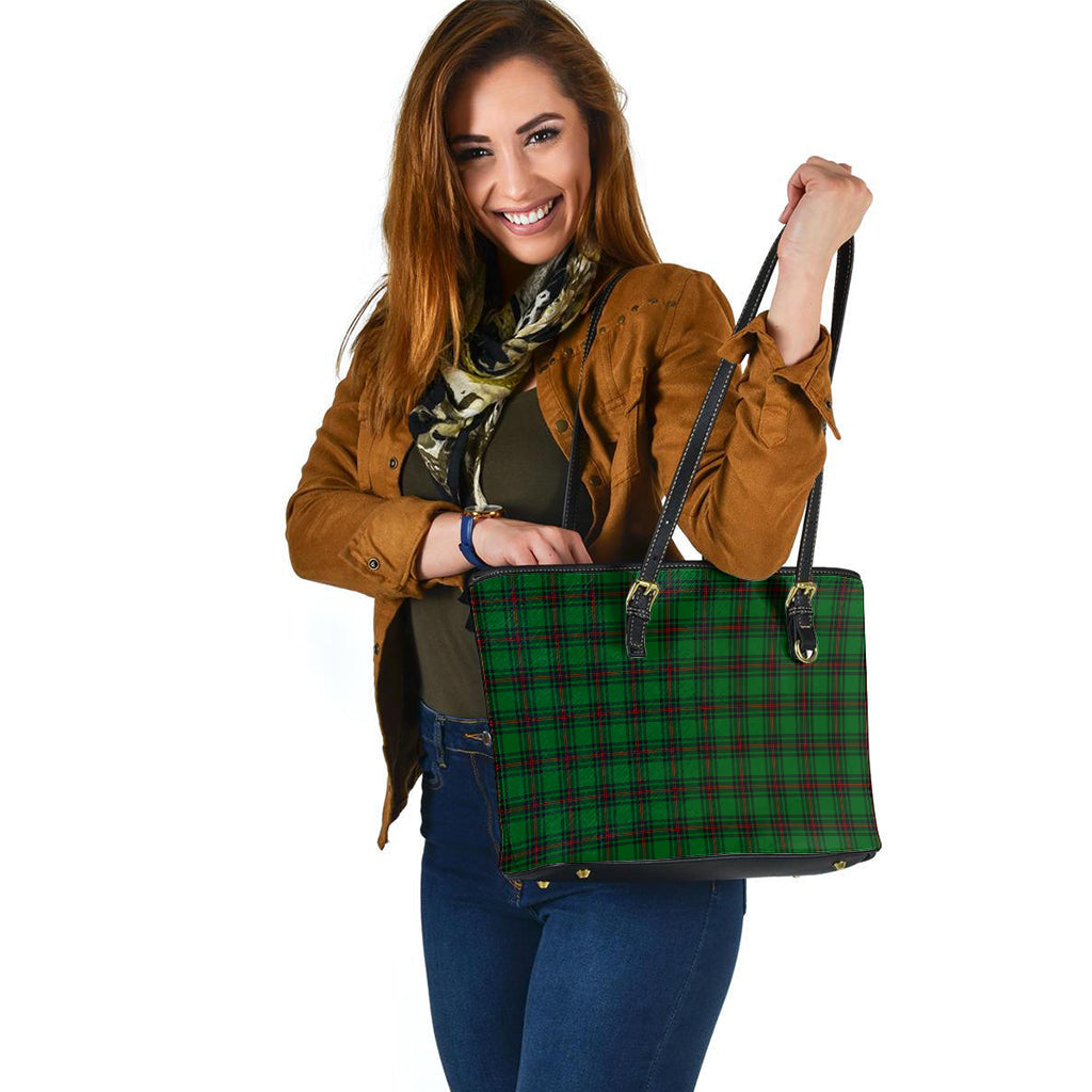 Lundin Tartan Leather Tote Bag - Tartan Vibes Clothing