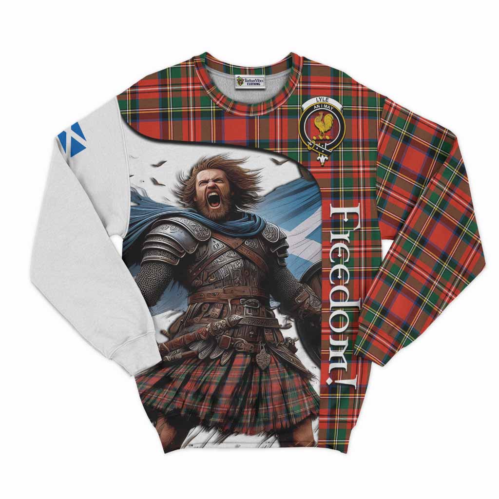 Tartan Vibes Clothing Lyle Crest Tartan Sweatshirt Inspired by the Freedom of Scottish Warrior