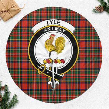 Lyle Tartan Christmas Tree Skirt with Family Crest