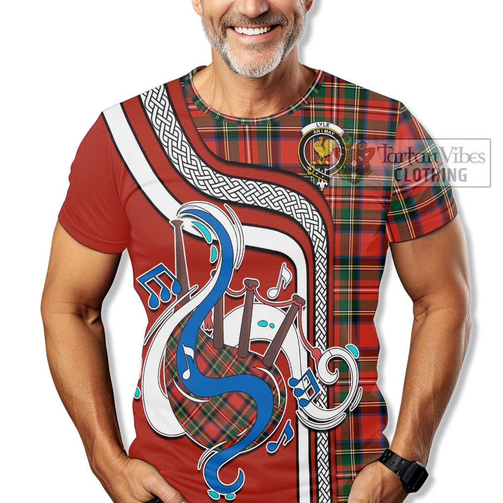 Lyle Tartan T-Shirt with Epic Bagpipe Style Kid's Shirt - Tartanvibesclothing Shop