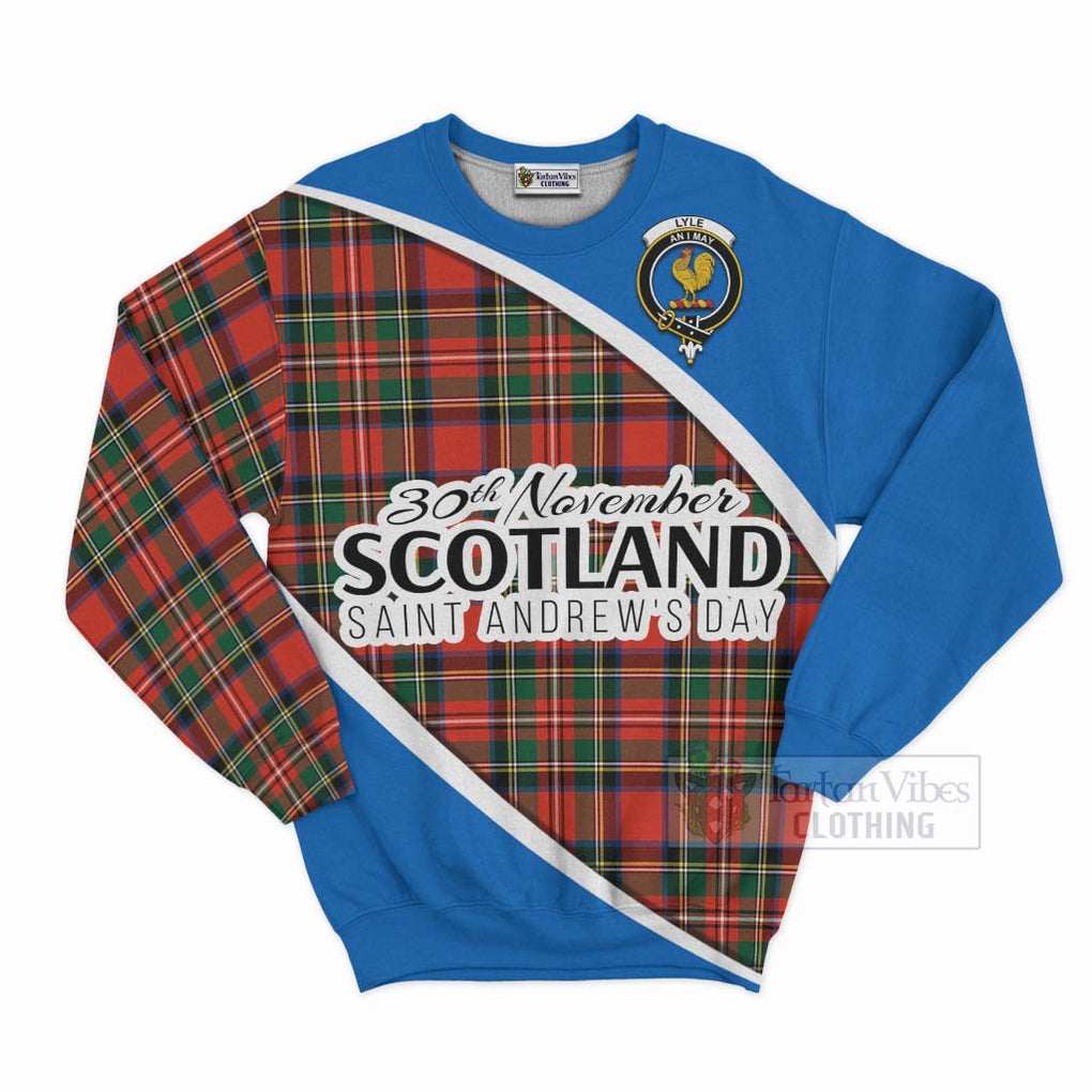 Tartan Vibes Clothing Lyle Family Crest Tartan Sweatshirt Celebrate Saint Andrew's Day in Style