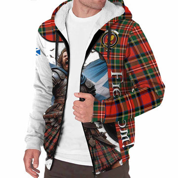 Lyle Crest Tartan Sherpa Hoodie Inspired by the Freedom of Scottish Warrior