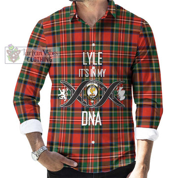 Lyle Tartan Long Sleeve Button Shirt with Family Crest DNA In Me Style