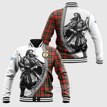 Lyle Tartan Clan Crest Baseball Jacket with Highlander Warrior Celtic Style Unisex - Tartan Vibes Clothing