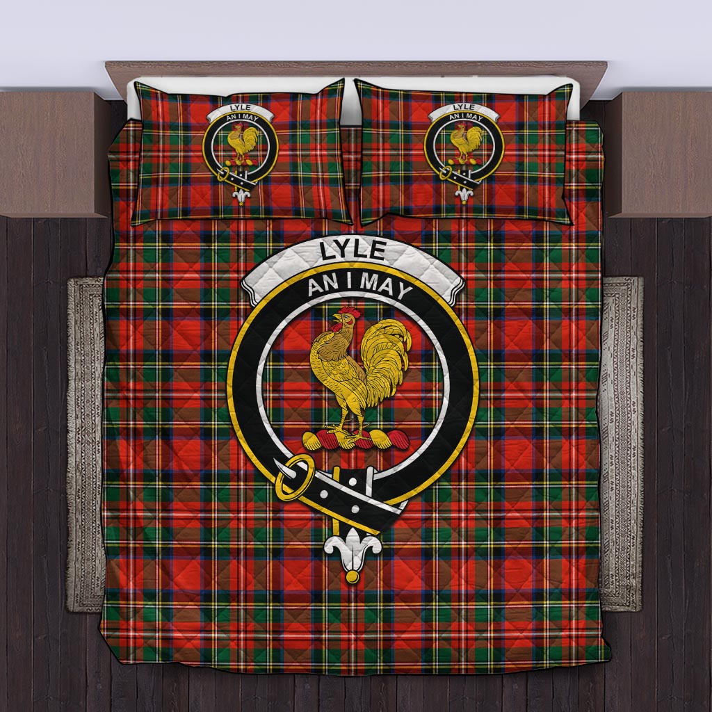 Lyle Tartan Quilt Bed Set with Family Crest Twin - Tartan Vibes Clothing