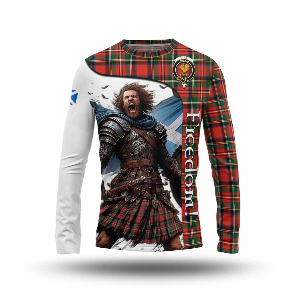 Tartan Vibes Clothing Lyle Crest Tartan Long Sleeve T-Shirt Inspired by the Freedom of Scottish Warrior