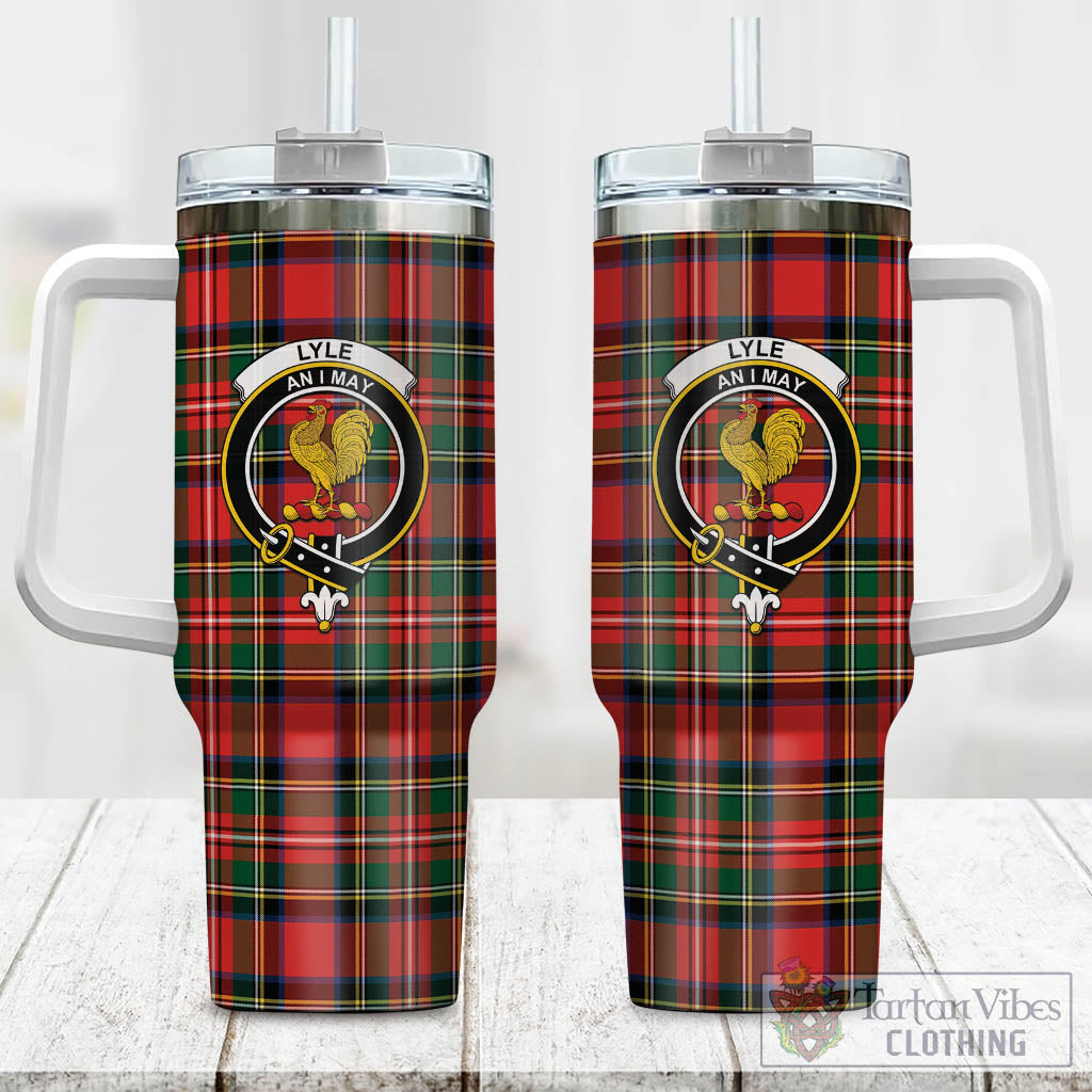 Tartan Vibes Clothing Lyle Tartan and Family Crest Tumbler with Handle