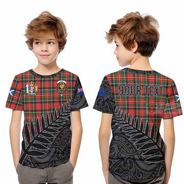 Lyle Crest Tartan Kid T-Shirt with New Zealand Silver Fern Half Style