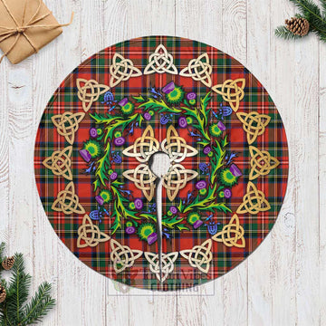 Lyle Tartan Christmas Tree Skirt with Thistle Celtic Knot Style Casual Tree Skirts - Tartan Vibes Clothing